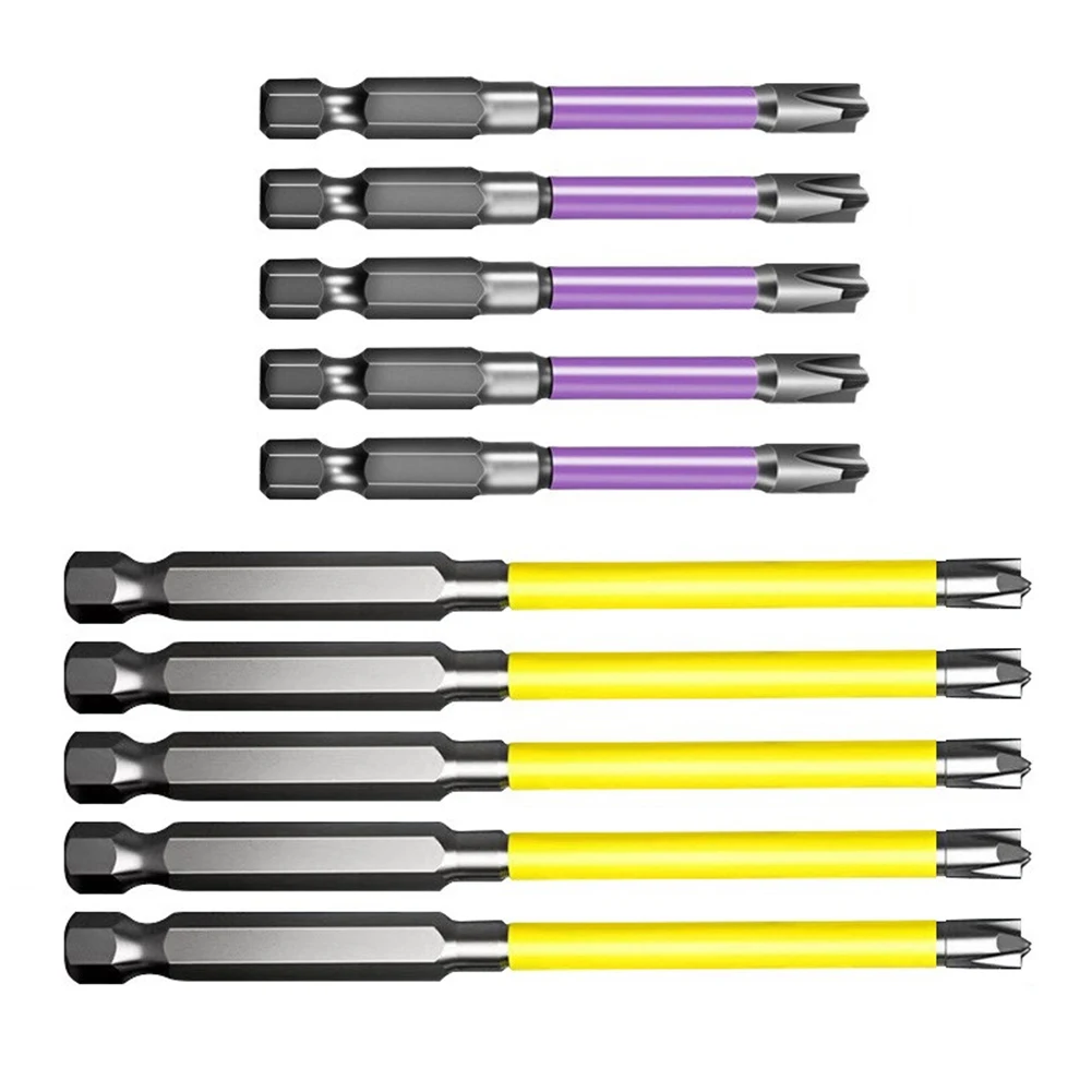 

Screwdriver Bit Screwdriver Bits None Special Slotted Yellow 10pcs 110mm 5.5mm 65mm Cross FPH2 For Electrician