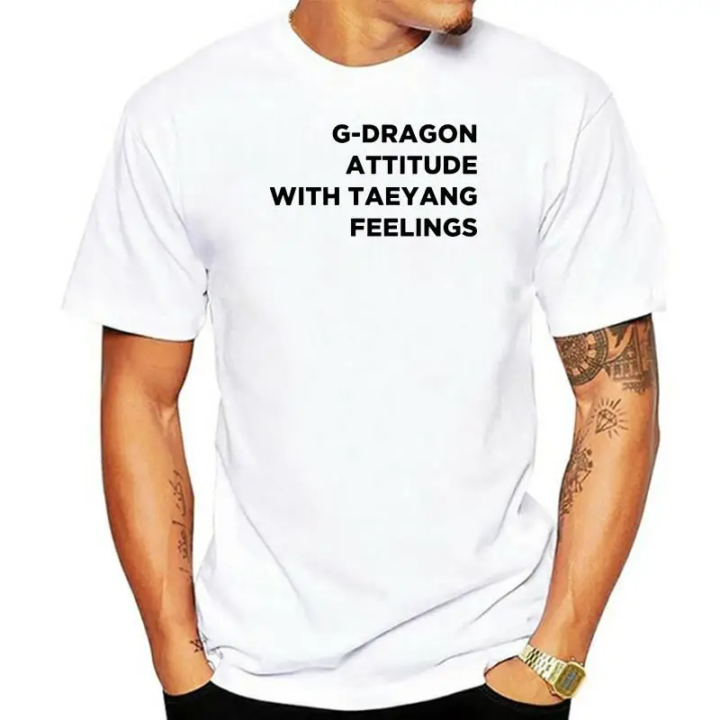 

Женская футболка с надписью G-DRAGON ATTITUD, Мужская футболка с принтом, хлопковая футболка, футболки с графическим рисунком, летние повседневные ...