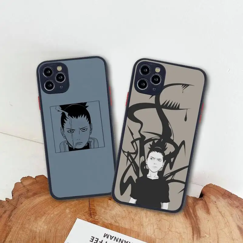 

Japan Anime Naruto Shikamaru Nara Phone Case For iphone 13 12 11 Pro Max Mini XS 8 7 Plus X SE 2020 XR Matte Transparent Cover