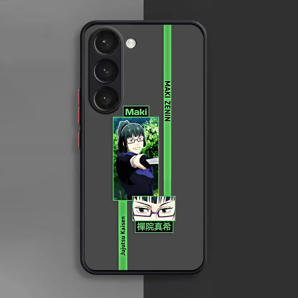 Matte Phone Case for Samsung Galaxy S23 S22 S21 S20 S10 4G S9 S8 Plus ULTRA 5G LITE Case Funda Shell Jujutsu Kaisen Yuji Satoru
