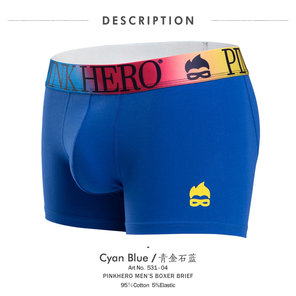 Новое высококачественное хлопковое Мужское нижнее белье PINK HEROES модные боксеры