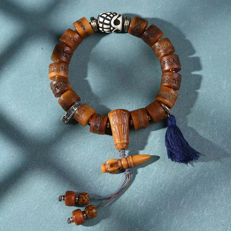 Тибетские бусины из Габала одинарные круглые старых материалов для бровей