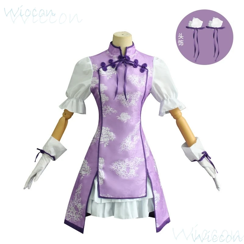 Аниме Akemi Homura cheongsam в китайском стиле Cos Magi Madoka Magica Косплей Униформа на Хэллоуин