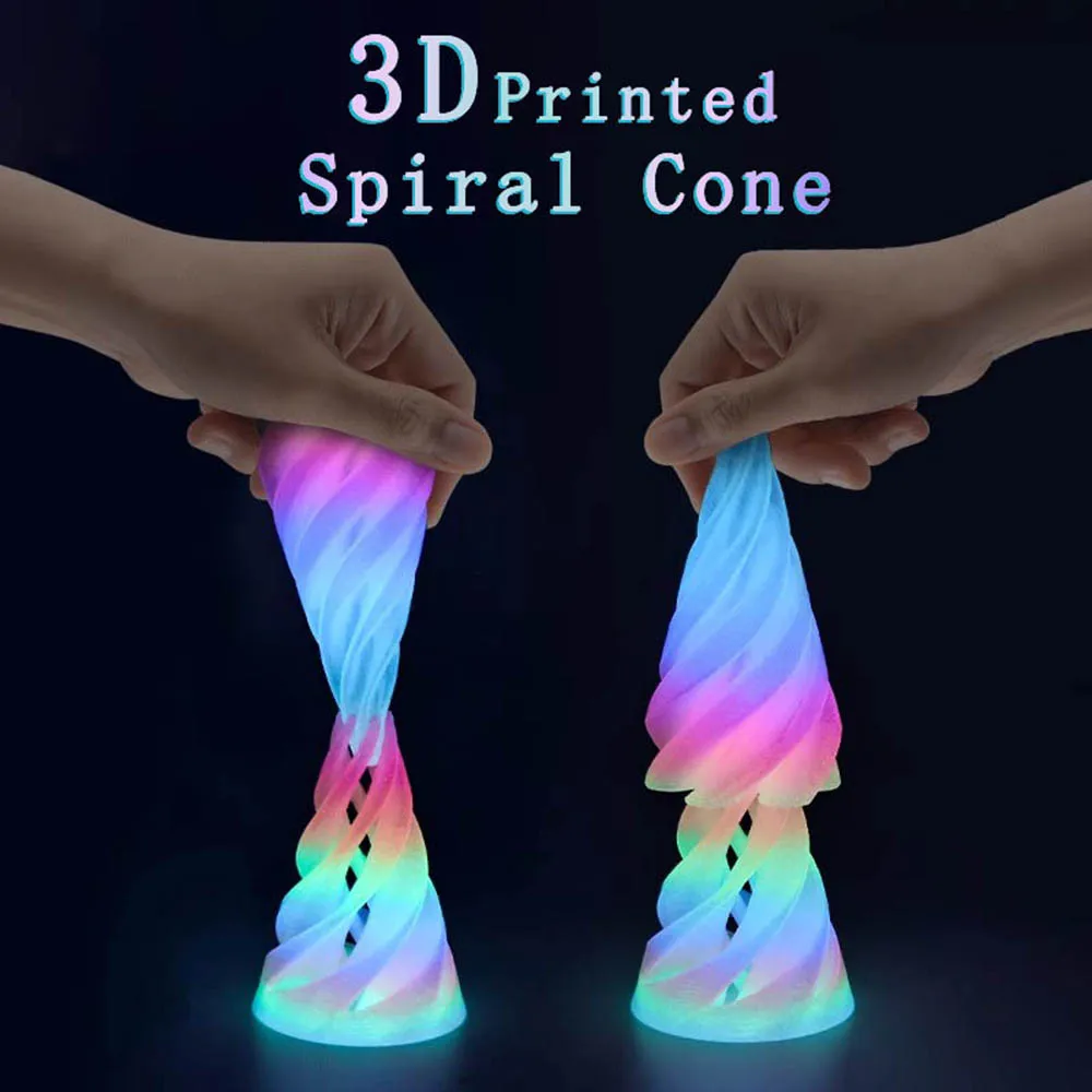 Фото Изготовленная на заказ 3D-печатная OEM-игрушка-антистресс «Невозможный спиральный конус» с эффектом вихревого прохождения, иллюзионная скульптура, декор для стола, подарок №4