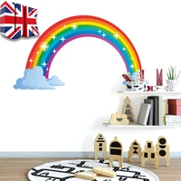 cartoon rainbow cloud wall stickers creative kids room bedroom decoration mural art decals home decor wallpaper nursery stickers
