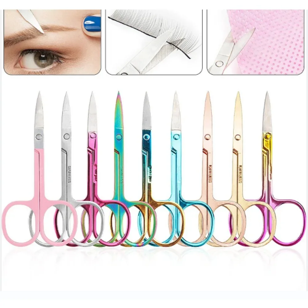 

1Pc Stainless Steel Eyebrow Scissor Makeup Eyelash Trimmer Facial Hair Remover Manicure Nail Cuticle Scissors Beauty Tools