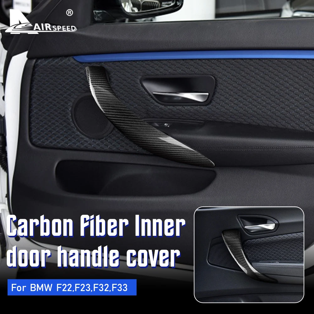

AIRSPEED 2 шт. настоящая твердая отделка из углеродного волокна Автомобильная дверная накладка на ручку для BMW 2 4 серии F22 F23 F32 F33 аксессуары для и...