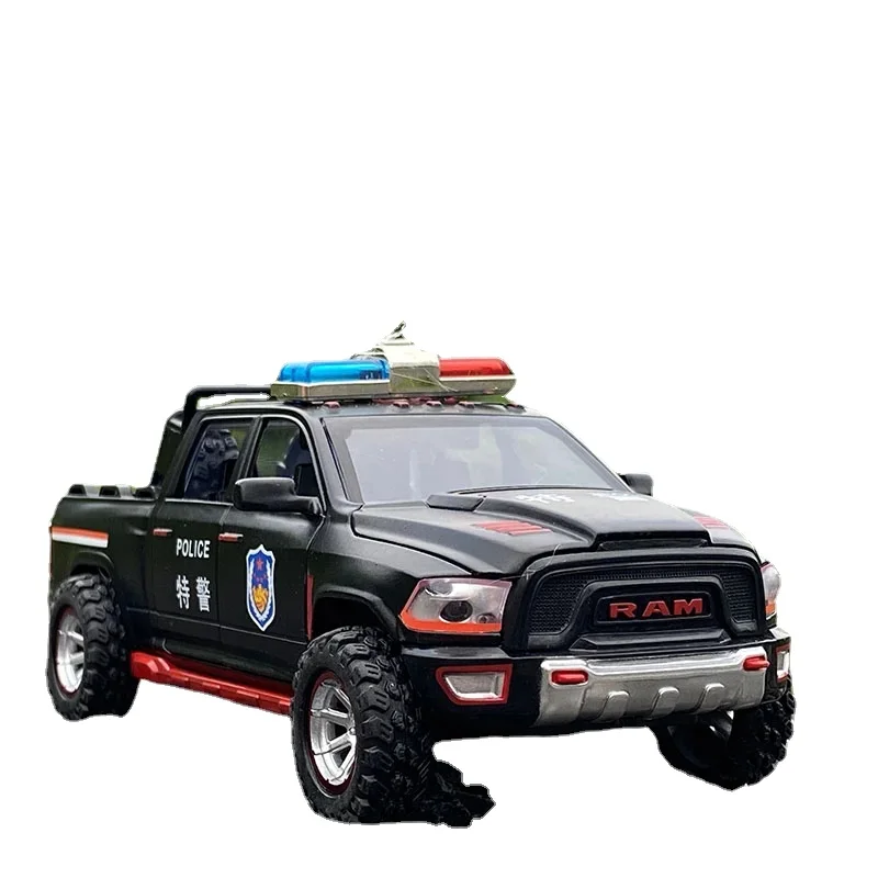 

New 1:32 Dodge RAM TRX Pickup Alloy Car Model Diecasts Toy Off-road Vehicles Car Model Sound and Light Simulation Home Decor