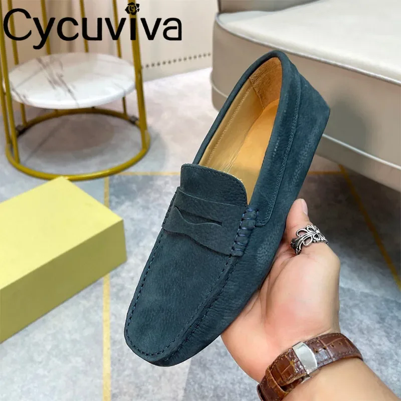 Дизайнерская обувь для мужчин повседневная на плоской подошве с квадратным