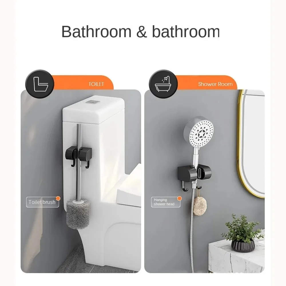 

Черный и золотой держатель для метлы, с одним зажимом, с двумя крючками, дизайнерская компактная алюминиевая вешалка для спринклера, технические характеристики