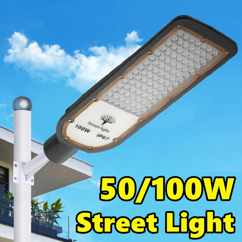 

50/100 Вт светодиодный уличные фонари, водонепроницаемые IP67 6500K SMD3030, высокая яркость, фонарь для внешнего двора