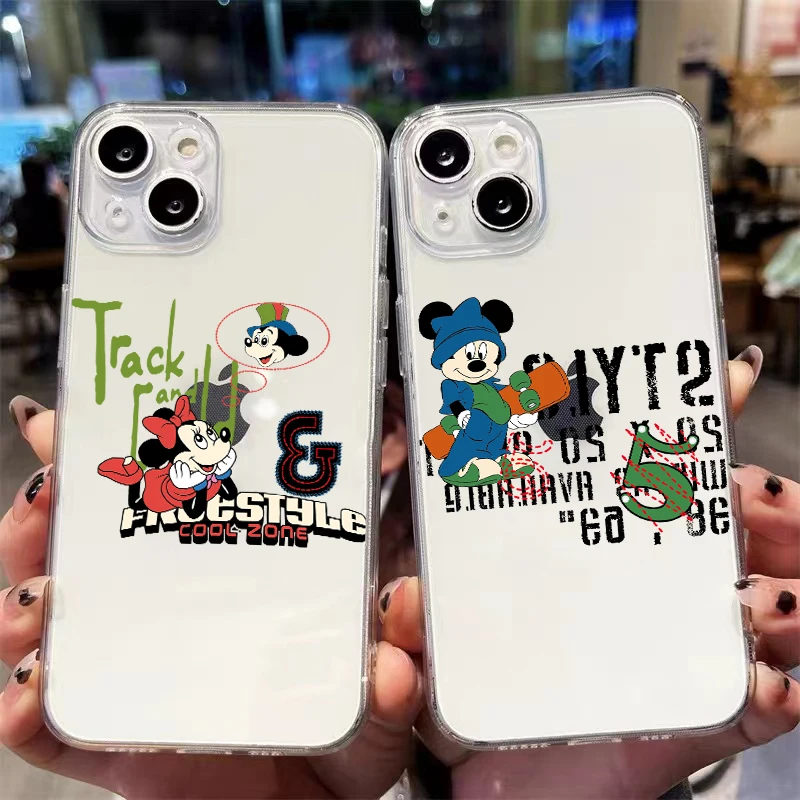 

Ski Tennis Mickey Mouse For iPhone 13 12 Pro Max Mini 11 Pro X XR XS Max 6 6S 7 8 Plus Se2 Clear Phone Case Shell Shockproof