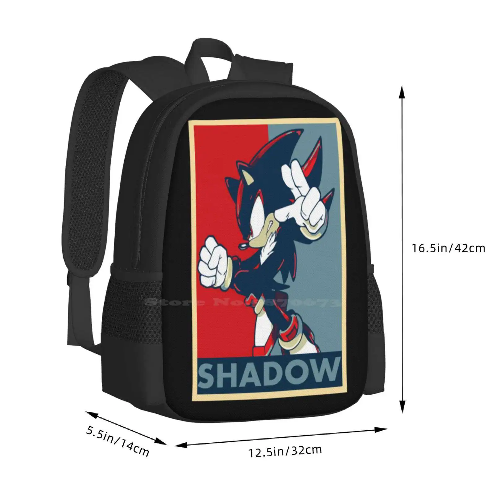Горячая Распродажа школьный рюкзак Shadow The Hedgehog модные сумки Серебряный для