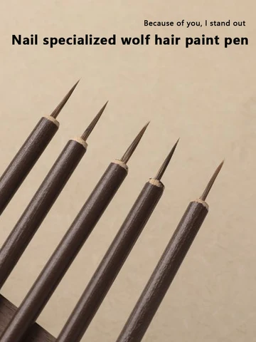 Кисть для дизайна ногтей с волчьими волосами, ручка для рисования гелем, ручка для рисования, подводка, инструменты для дизайна ногтей