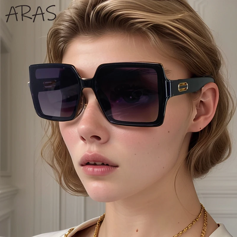 Большие квадратные классические солнцезащитные очки для женщин в большой оправе