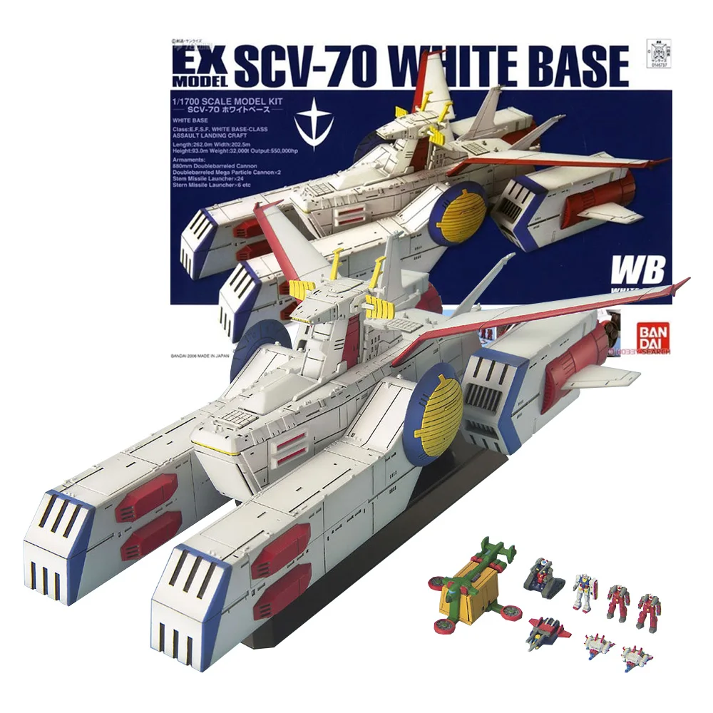 

Оригинальная модель Bandai Gundam в комплекте, модель EX, модель 1/1700 дюйма, белая база, коллекция, аниме фигурка Gunpla, игрушки для мальчиков, бесплатная доставка