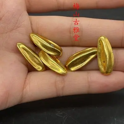 

Antique Brass Gilding Chinese Ancient Golden Melon Seeds