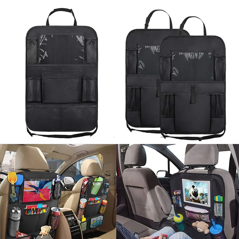 

Universal Car Back Seat Storage Bag Trunk Elastic Oxford Organizer Travel Bags 7 Pockets Phone Houlder Hanging Car Accessories
