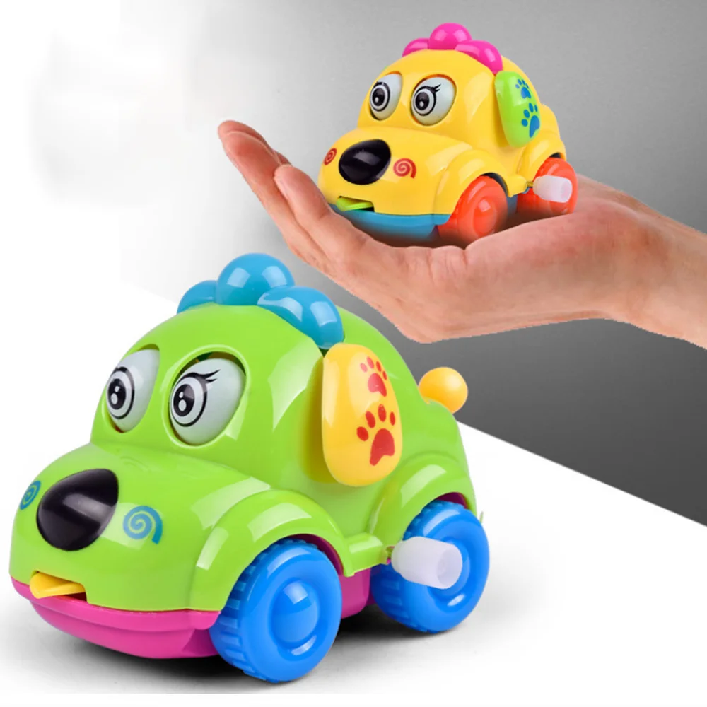 

2021 Hot Sale Children Clockwork Funny Wind Up Toys Cartoon Puppy Tongue Clockwork Car Educational Toys Fro Kids