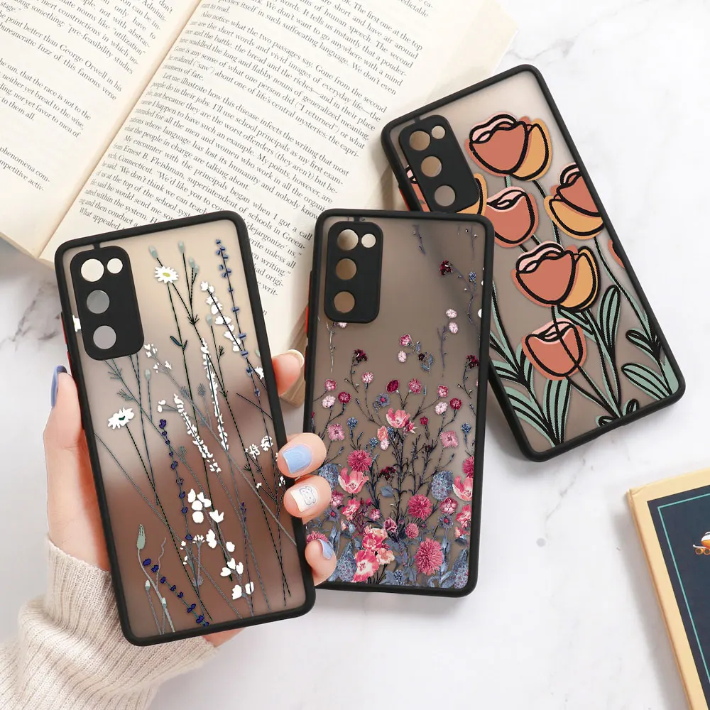 

S22 Ultra Case For Samsung S20 FE Cases Galaxy S21 A53 A33 A73 A52 A52s 5G A51 A32 A12 A72 A71 Hard Matte Protective Cover Funda