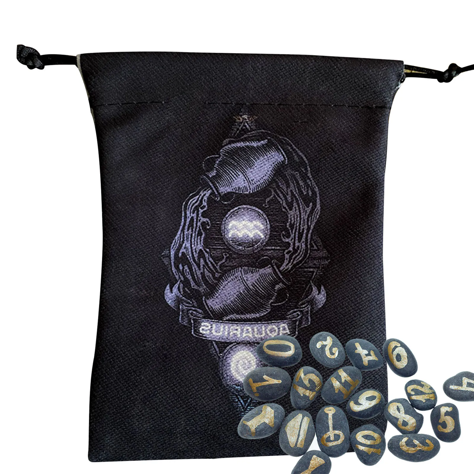 

Tarot Pouch 5.12 X 7.09in Tarot Card Storage Pouch With Constellation Printing Small Size Gift Bags With Drawstrings For Jewelry