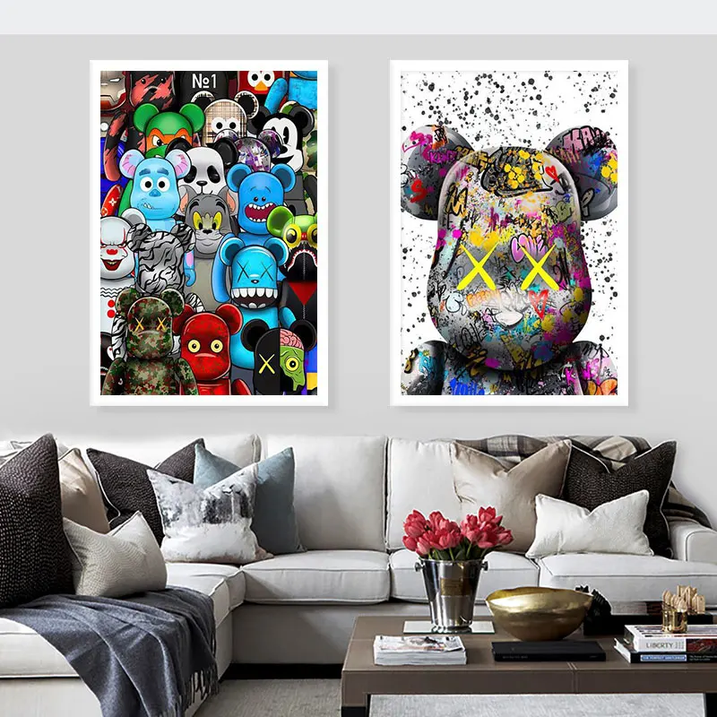 

Disney Cartoon Role Graffiti Poster Canvas Painting Funny Picture Wall Prints Home Mural Bar Street Kids Bedroom Decoration Gift