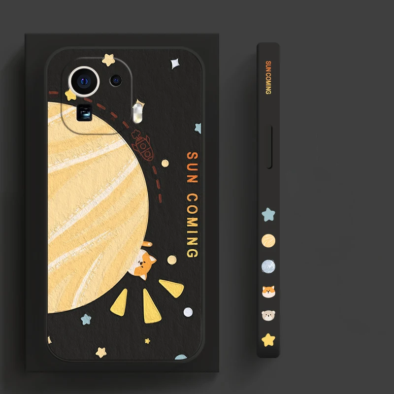 Чехол с рисунком планеты и медведя для Xiaomi Mi 11i 11T Pro 10 10S 10i Lite 10T 9SE Poco X3 NFC X2 Redmi Prime 9C 9A