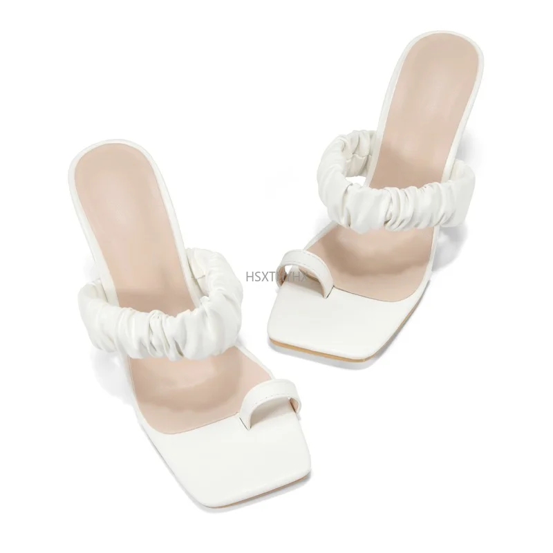 

New Summer Sexy Ladies Sandals and Slippers Female Square Root High Heels Fashion Ladies Sandals Woman Shoes High Heels Sexy