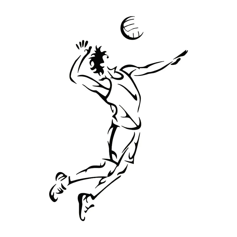 

Black/Silver Sport Volleyball Player Team Gift Fashion Decor Stickers Decals Vinyl 11.7CM*17.2CM