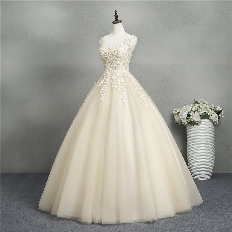 ZJ8076 бальные платья Милая Белая слоновая кость Тюль Шампань Свадебные 2023 с