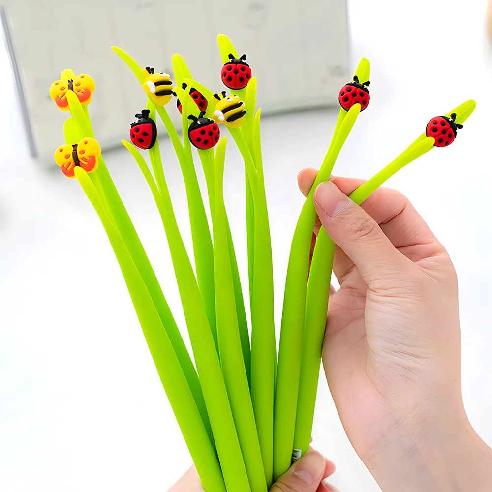 Корейские необычные милые четырехлистные ручки Lucky Grass Kawaii школьная гелевая