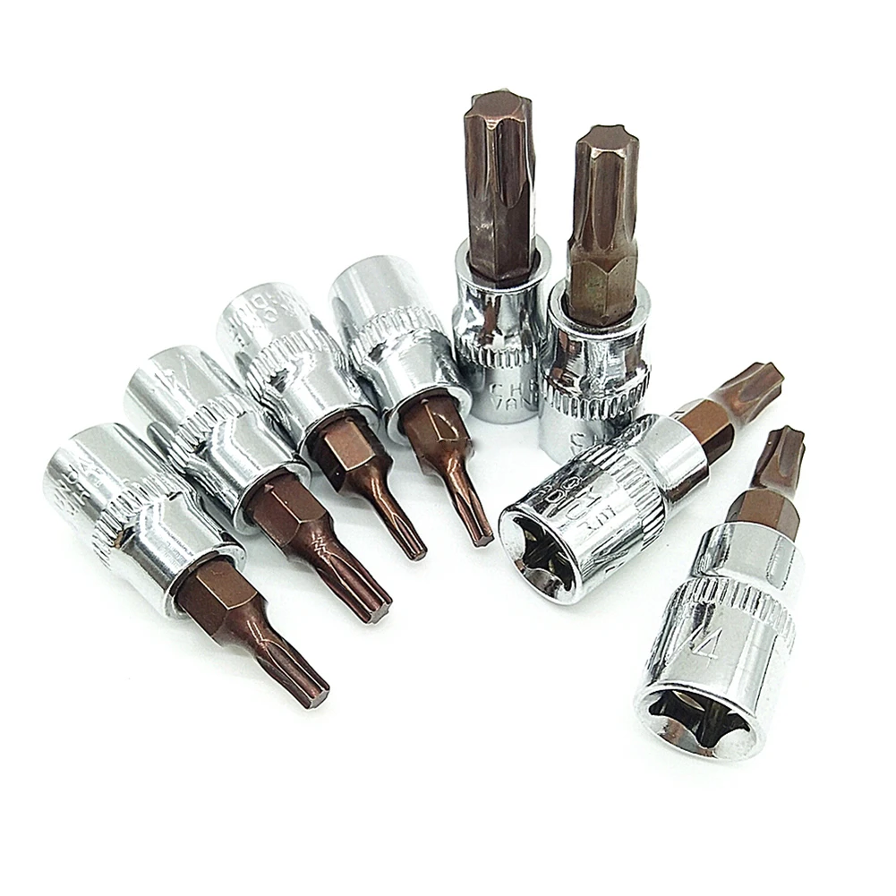 

8Pcs Screwdriver Bits Set 1/4inch T8 T10 T15 T20 T25 T27 T30 T40 Hex Shank Bit Socket For Mechanic Repairs Hand Tools