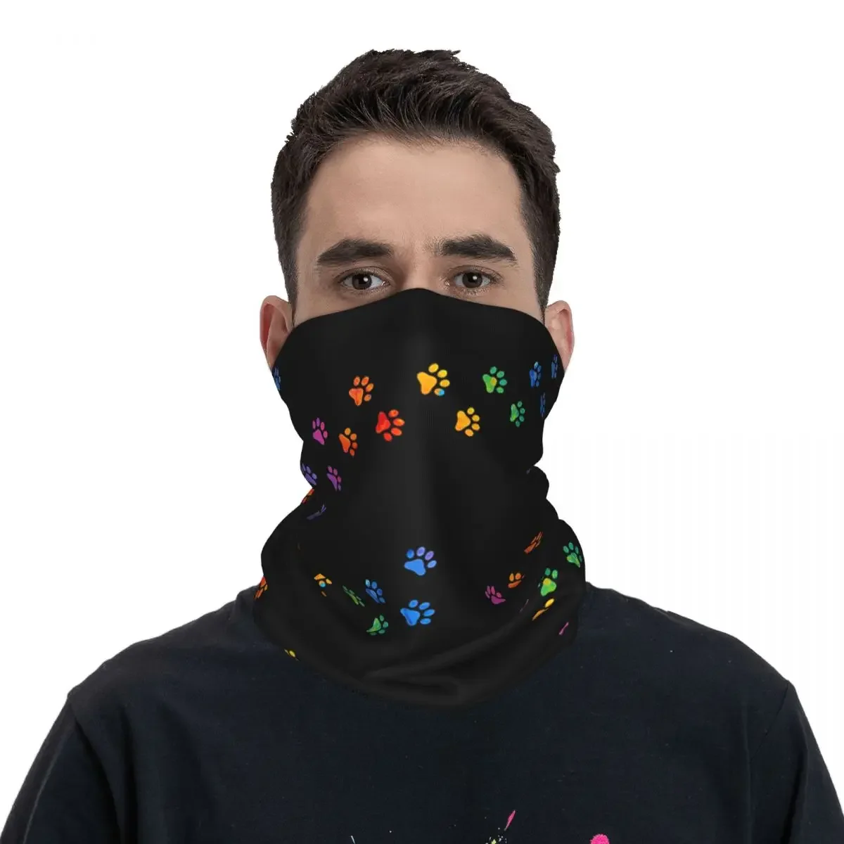 MASK - акварельная красочная бандана гетры с принтом шарф теплая повязка на голову