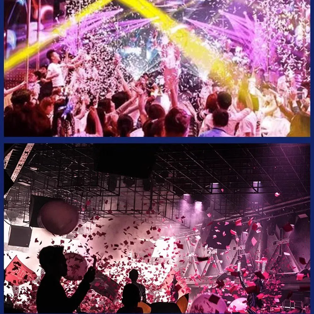 RGB LED CO2 мини пневматическая Радужная цветная бумага конфетти DJ диско компания