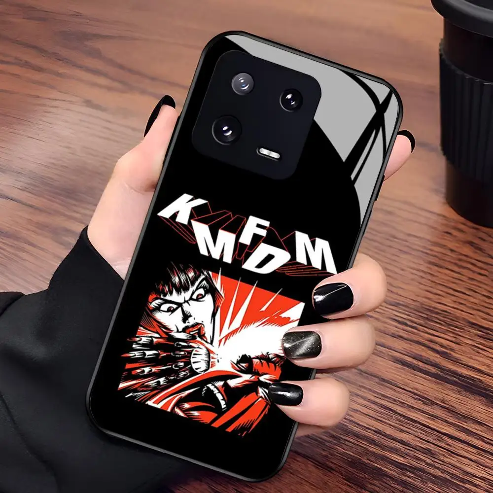 Фото Чехол для телефона KMFDM B-band для Xiaomi 17 15 14 13 12 Mi 11 X T Ultra Pro Lite 5G, черный, стеклянный №4