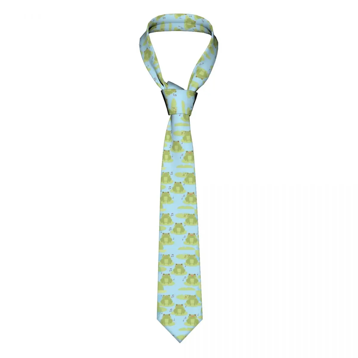 

Tie For Men Formal Skinny Neckties Classic Men's Kawaii Frogs Singing Water Lilies Wedding Tie Gentleman Narrow