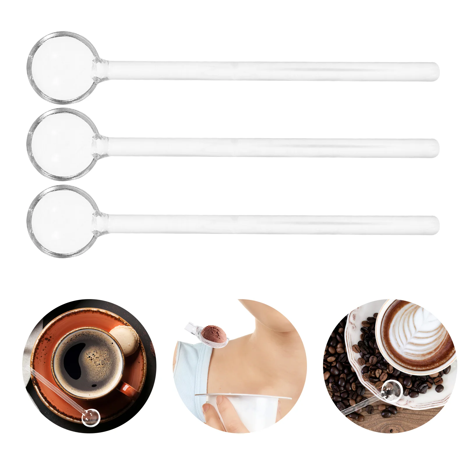 

Spoons Spoon Tea Stirring Coffee Stirrers Crystal Cocktail Clear Teaspoons Mixing Rods Ice Espresso Stirrer Cold Drink Stir