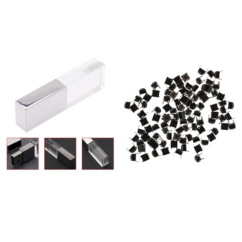 

100 шт. панель PCB мгновенный тактовый кнопочный переключатель с металлическим USB флэш-накопителем Pen Drive 32 Гб USB память