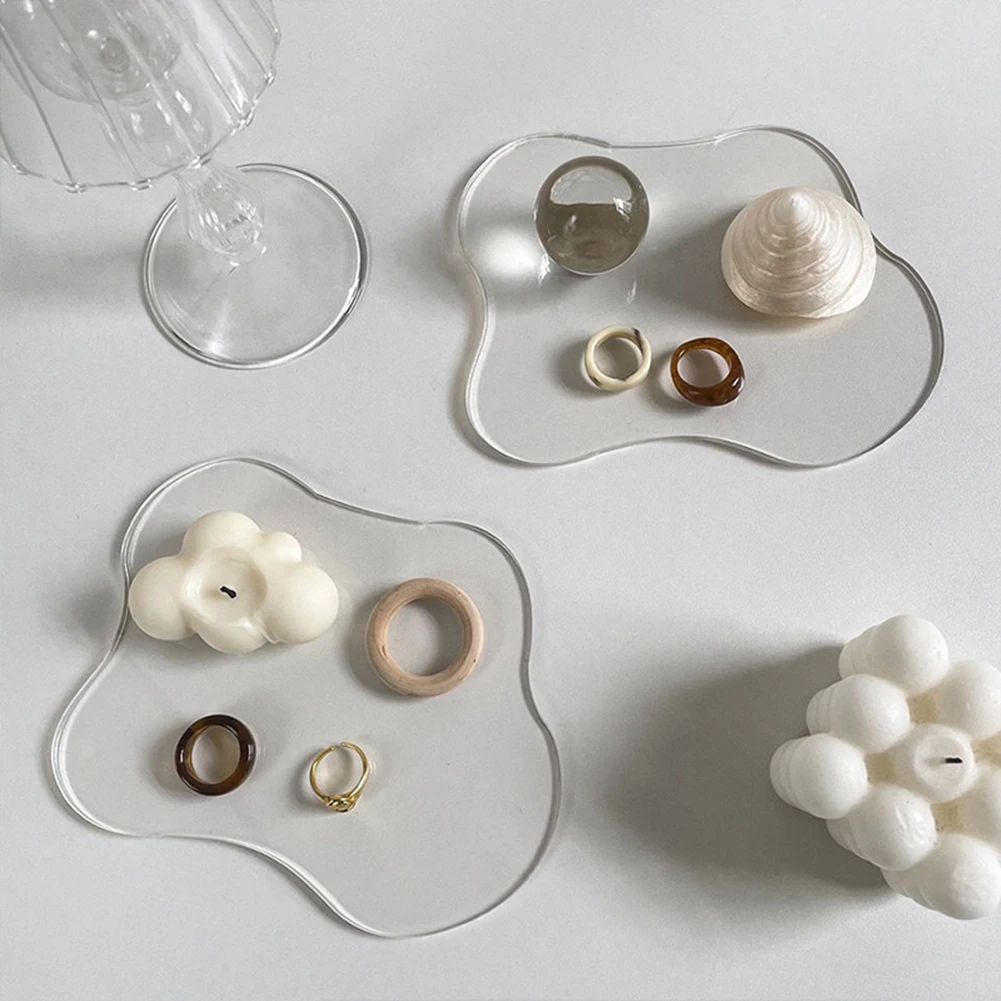 

1Pcs Irregular Nordic Cup Pad Acrylic Mirror Coaster Coffee Cup Mug Insulation Placemat Cafe Desktop Decor Ornament Table Mats
