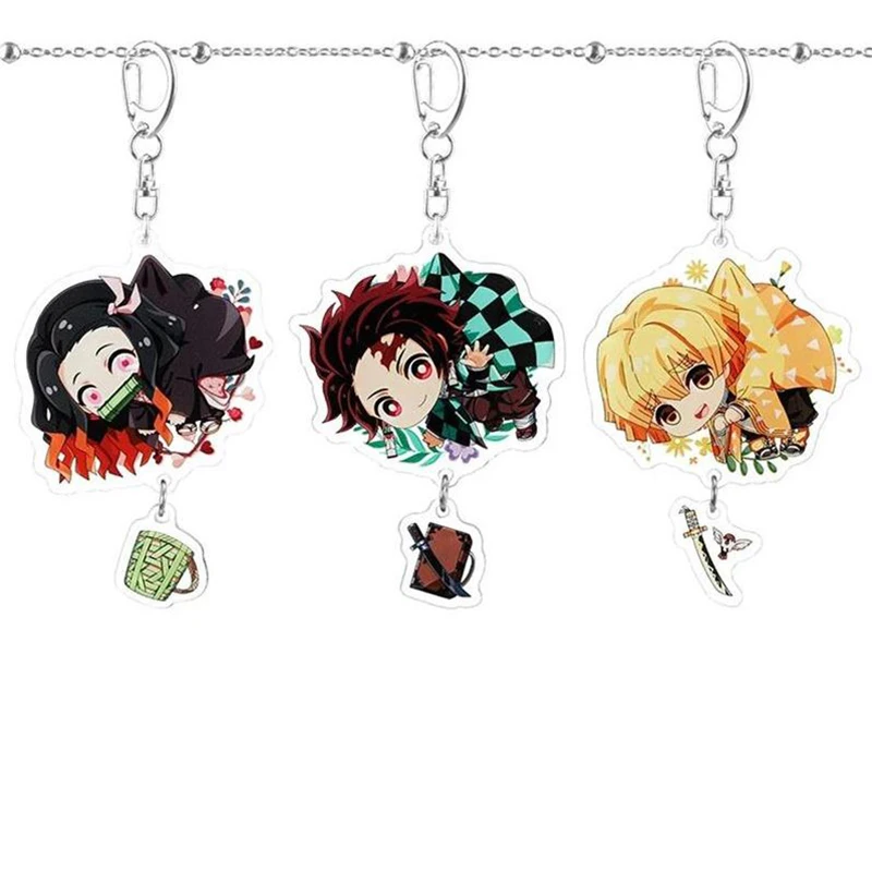 Брелок для ключей из аниме рассекающий демонов акриловый мультяшный брелок