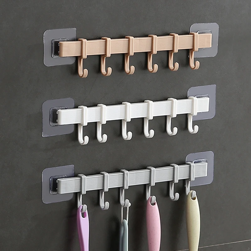 

NewMultifunction Kitchen Storage Hook Cupboard 6 Hook Home Organizer Storage Rack Pantry Chest Tools Towels Hanger Wardrobe Rack