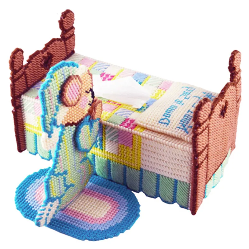 

A prayer bear, a pop-up box, embroidery kit DIY handmade craft set Crocheting knitting needlework supplie