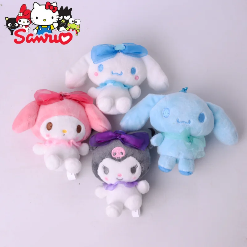 

Японская Милая мультяшная кукла Sanrio Melody Kuromi Cinnamoroll, маленькая подвесная кукла, подвесное украшение, аниме мультяшная кукла, декоративная иг...