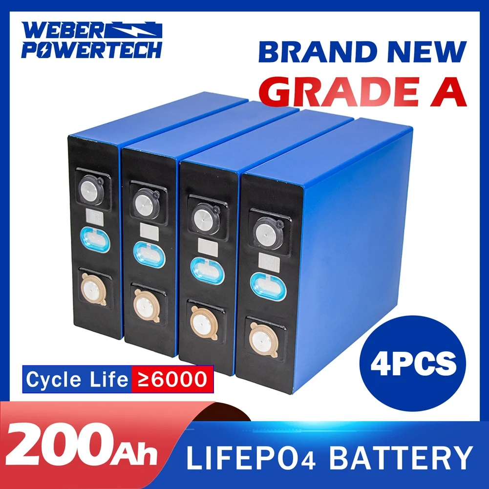 

4 шт., литий-железо-фосфатные аккумуляторы 3,2 В