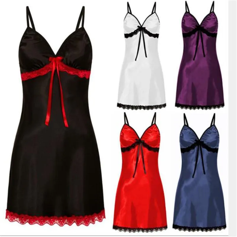 

Sexy Nightgown For Women Sexy Nightie Sleepwear Lace Floral Female Lingerie Suspenders Nightdress Robe Babydoll Summer