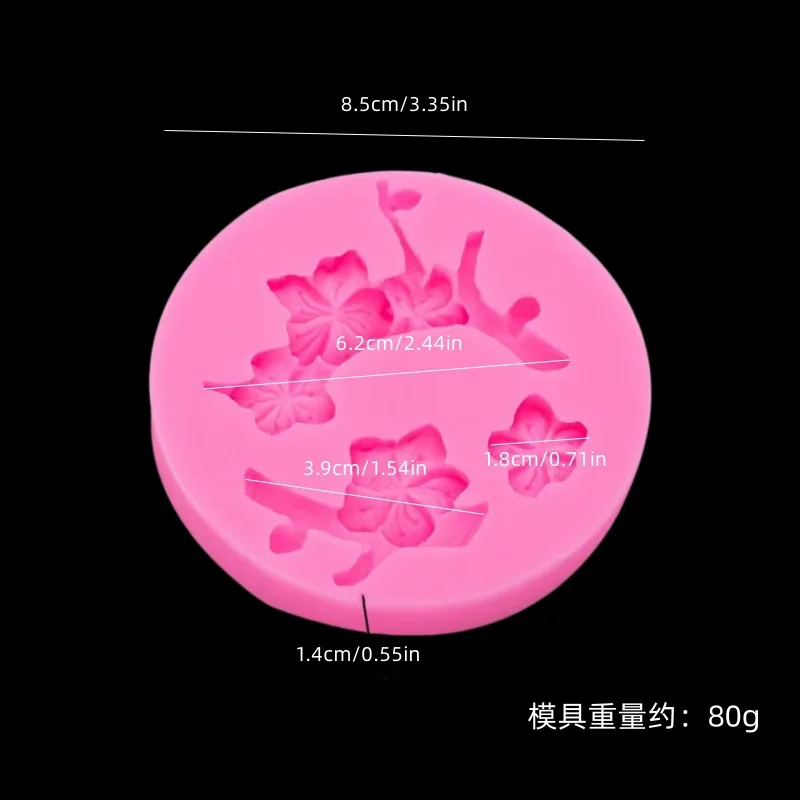 Силиконовая форма с имитацией Цветка Персика ручной инструмент гипсовая для