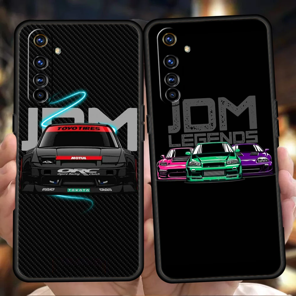 

JDM Sports Cars Phone Case Cover for Realme 8 9 10 Pro 8i 9i C3 C11 C21 C25 C35 GT2 GT Neo 2 3 3T Plus 5G Silicone Soft Shell
