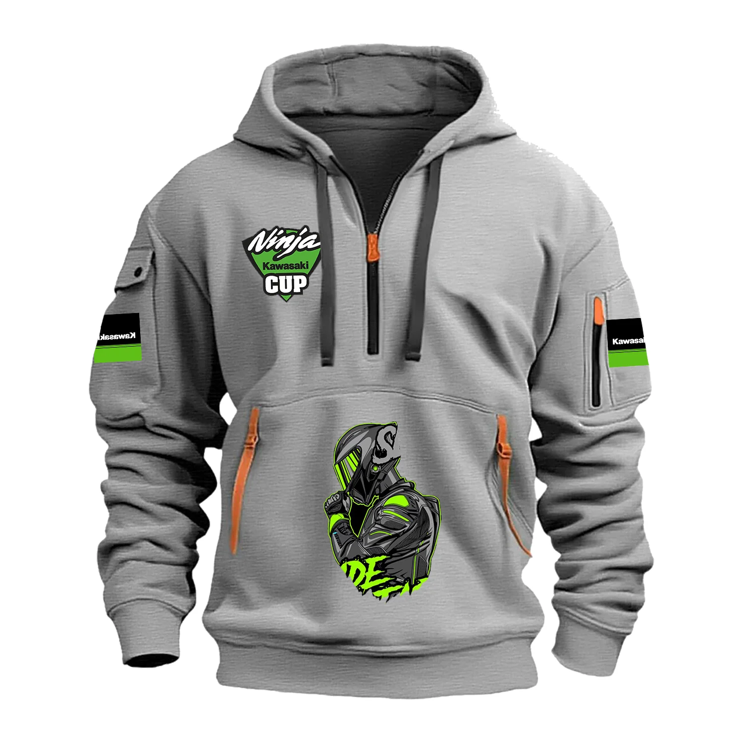 Kawasaki большая толстовка с капюшоном гоночный костюм мотоциклетная форма