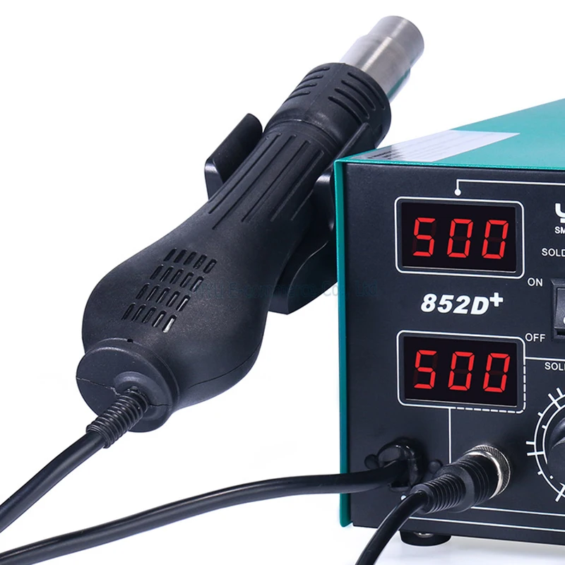 YIHUA 852D + фен цифровой насос 2 в 1 тип 740 Вт паяльник станция для распайки SMD паяльная