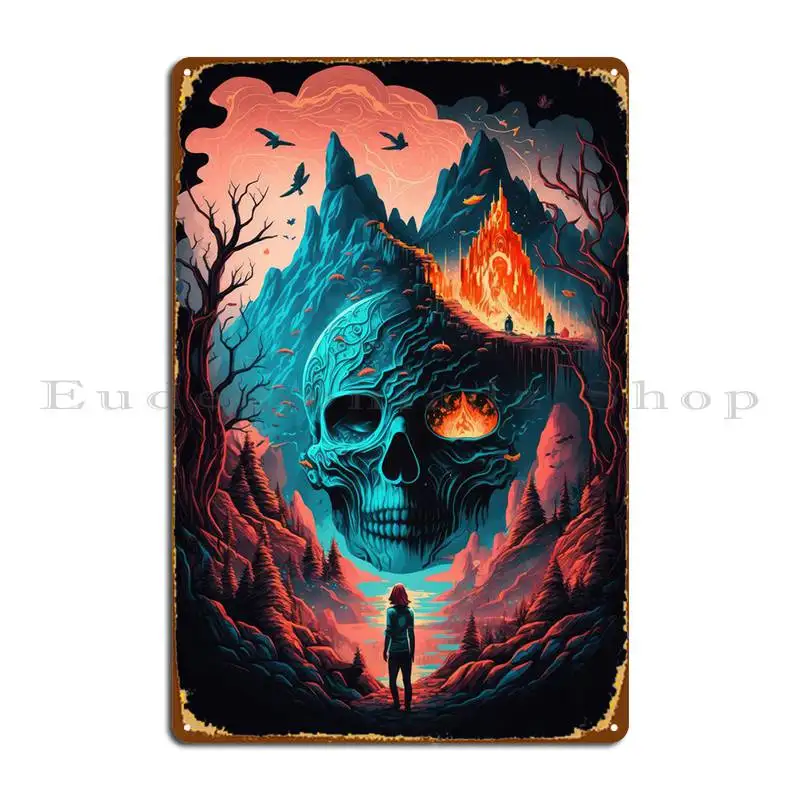 

Металлический знак Death Mountain, постер, паб, классический паб, бар, создание оловянного знака, постер